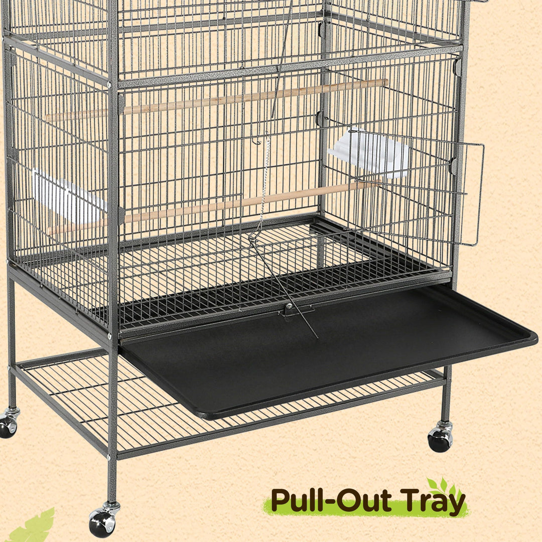 Yaheetech 52" Large Bird Cage for Parakeets, Cockatiels, Conures, Black