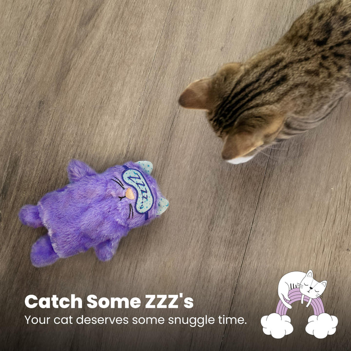 Catstages Purr Pillow Cat Toy – Plush Cat Toy with Touch-Activated Purr for Calming Cats &amp; Kittens