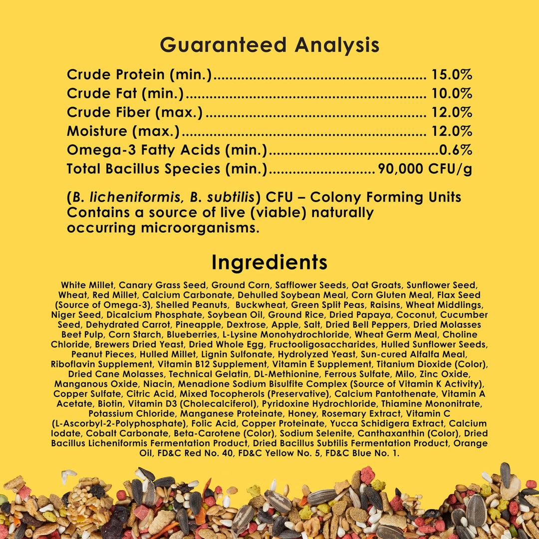 Kaytee Fiesta Cockatiel Bird Food, Nutritious Fun Blend, 4.5 Pounds