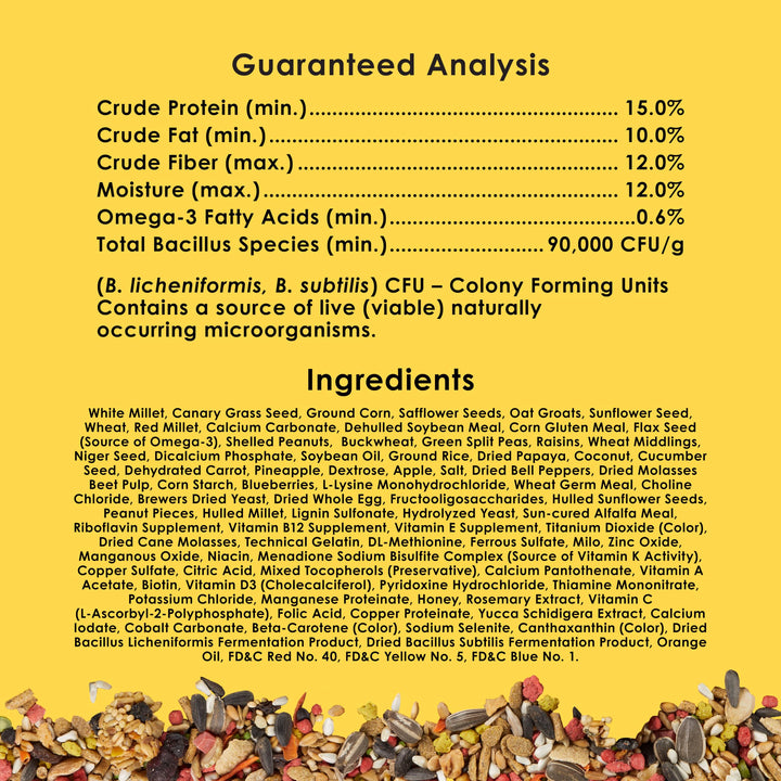 Kaytee Fiesta Cockatiel Bird Food, Nutritious Fun Blend, 4.5 Pounds