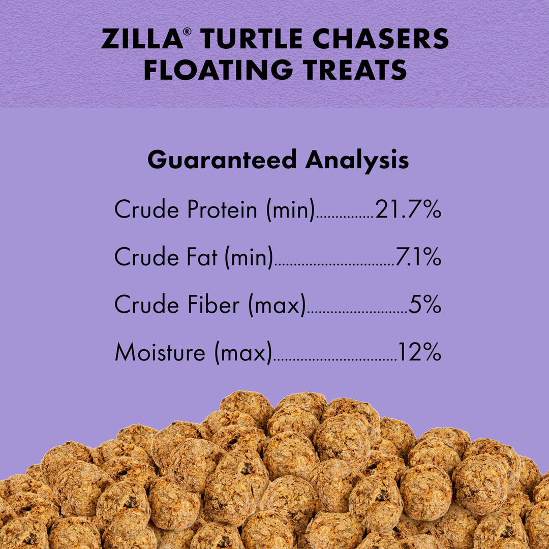 Zilla Turtle Chasers Floating Treats, Turtle Food, Made with Real Shrimp
