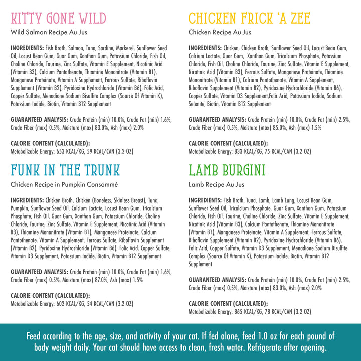 Weruva Cats in the Kitchen, Kitchen Cuties Variety Pack, Wet Cat Food, 6oz Cans (Pack of 24)