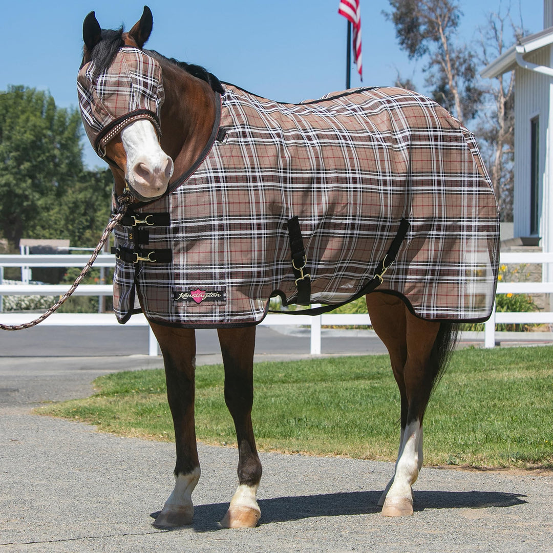 Kensington Breathable and UV Protective Sheet SureFit All Season Protection for Horse - 75", Deluxe Black
