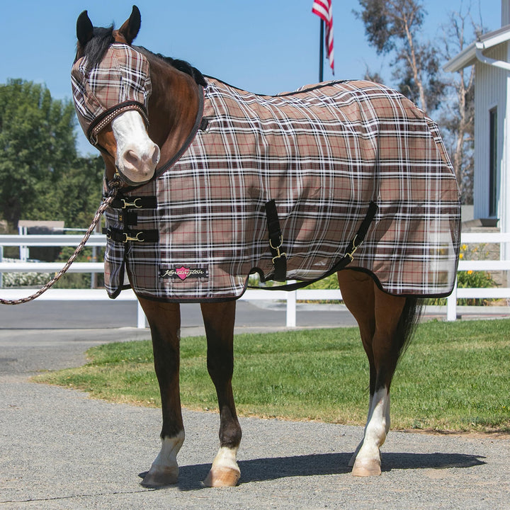 Kensington Breathable and UV Protective Sheet SureFit All Season Protection for Horse - 75", Deluxe Black