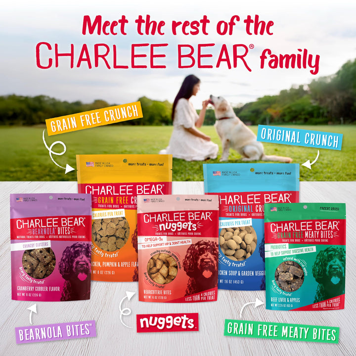 Charlee Bear Original Dog Training Treats, Cheese &amp; Egg, 16 oz
