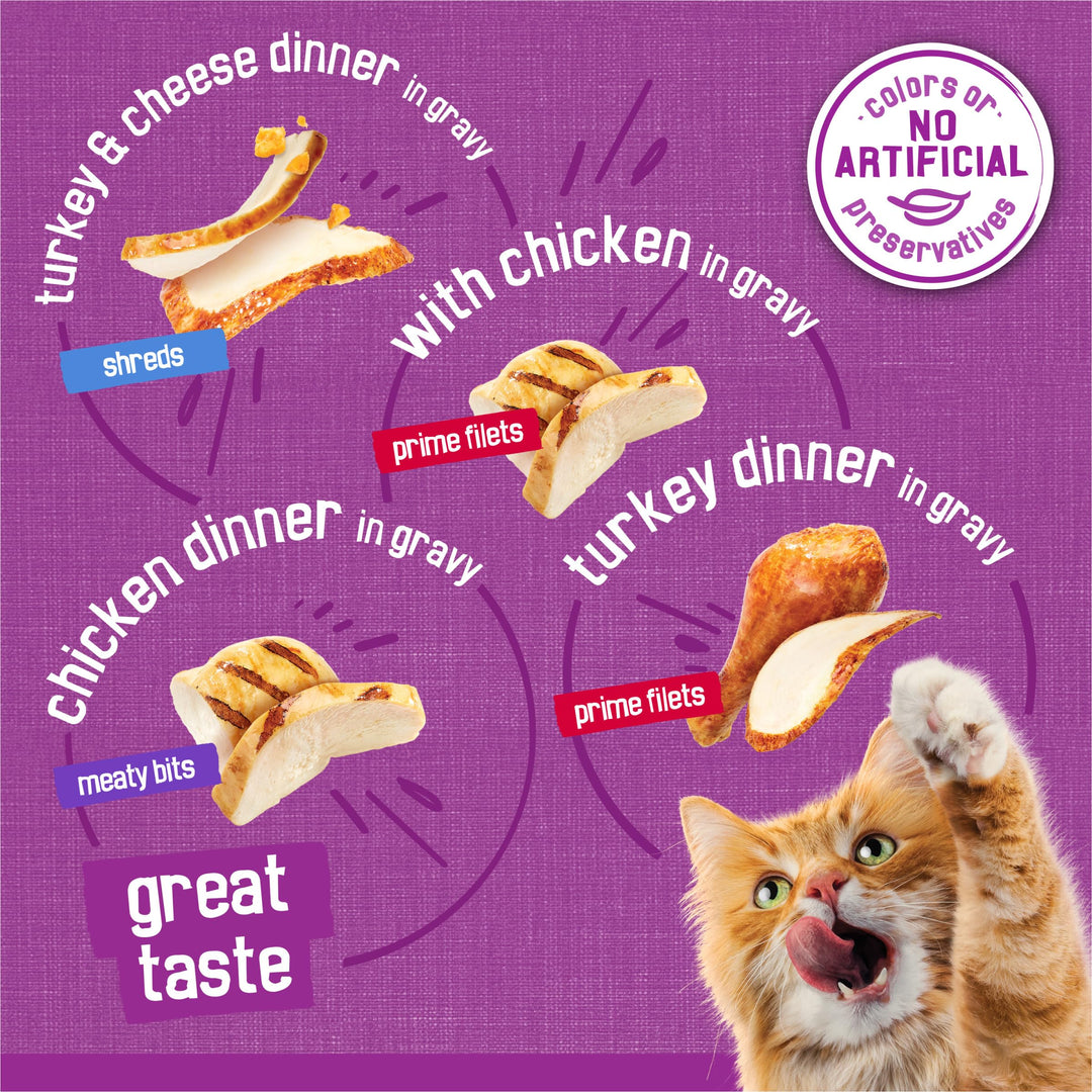 Purina Friskies Wet Cat Food Variety Pack, Poultry, (32) 5.5 oz Cans