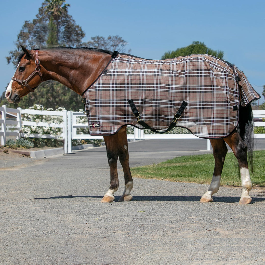 Kensington Breathable and UV Protective Sheet SureFit All Season Protection for Horse - 75", Deluxe Black