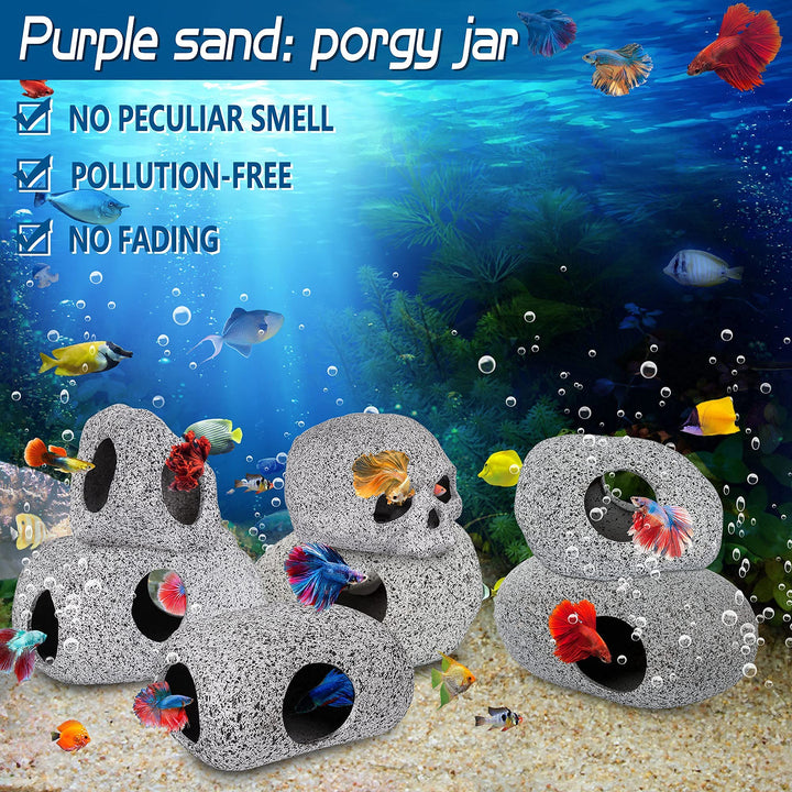 Ameliade Betta Fish Tank Rock Cave Decor Aquarium Accessories, Medium