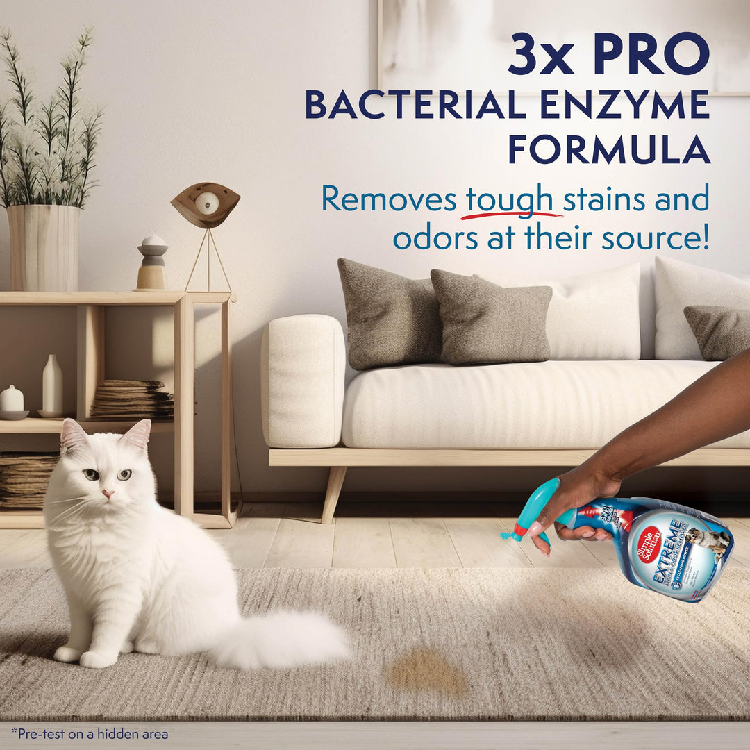 Simple Solution Extreme Stain &amp; Odor Remover, Enzyme Stain Cleaner, 32oz