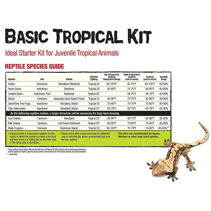 Zilla 10 Gallon Terrarium, Reptile Starter Habitat Kit with Light