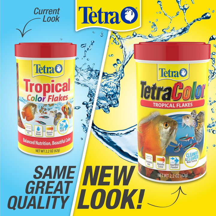 TetraColor Tropical Flakes Color Boosting Fish Food, 7.06 oz