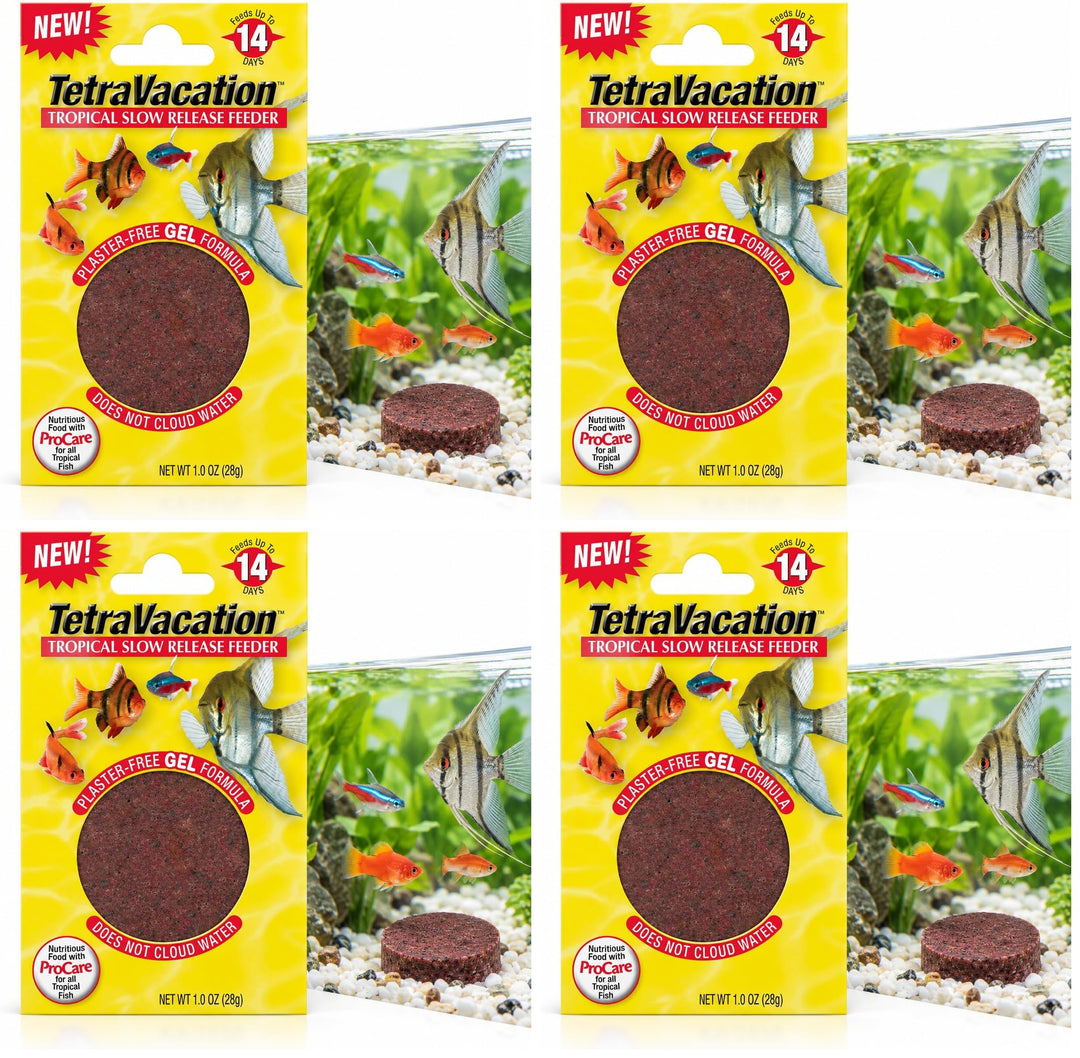 Tetra Weekend and Vacation Feeder Slow-Release Fish Food for Tropical Fish, 1.06 Ounce (Pack of 4)