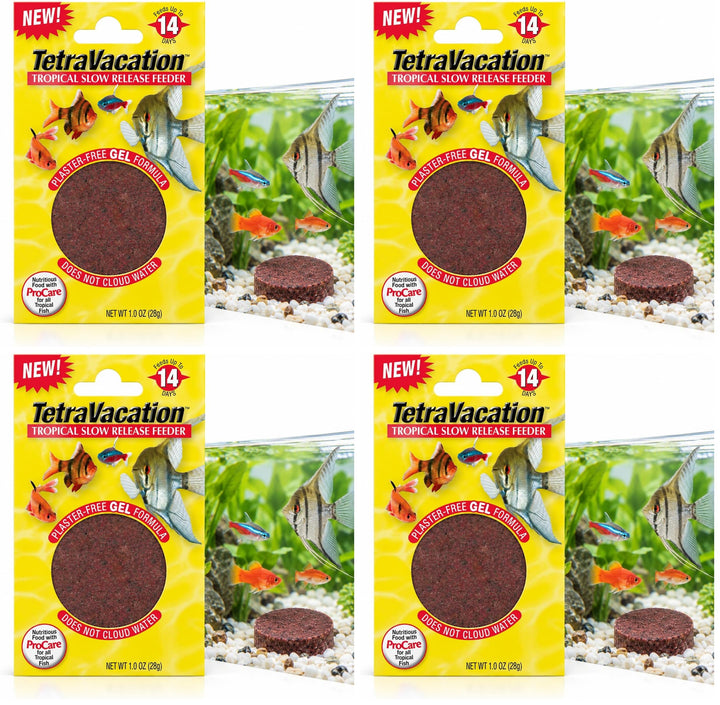 Tetra Weekend and Vacation Feeder Slow-Release Fish Food for Tropical Fish, 1.06 Ounce (Pack of 4)
