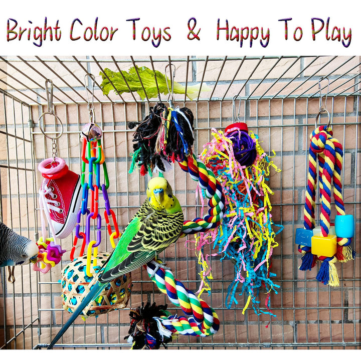 ESRISE Parrot Parakeet Bird Toys, Cockatiel Budgies Cage Toys