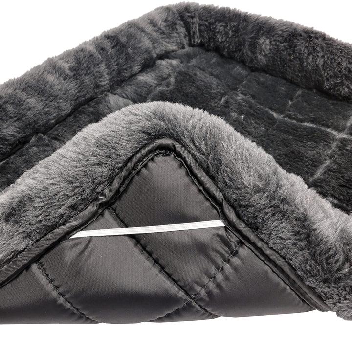 MidWest Homes for Pets QuietTime XXS Dog Bed - Gray Faux Fur Bolster, Ultra-Soft and Machine Washable, Fits 18-Inch Crates and Carriers, for Small Dogs and Cats