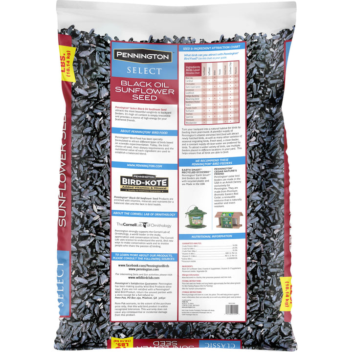 Pennington Select Black Oil Sunflower Seed 40lbs
