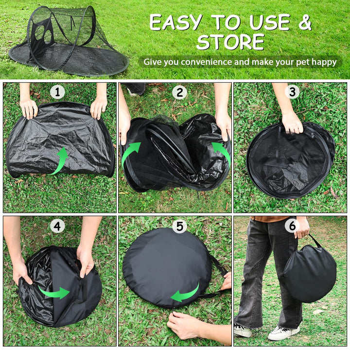 Tailtastic PopUp Cat Tent for Outdoor, Portable Enclosure for Yard &amp; Travel