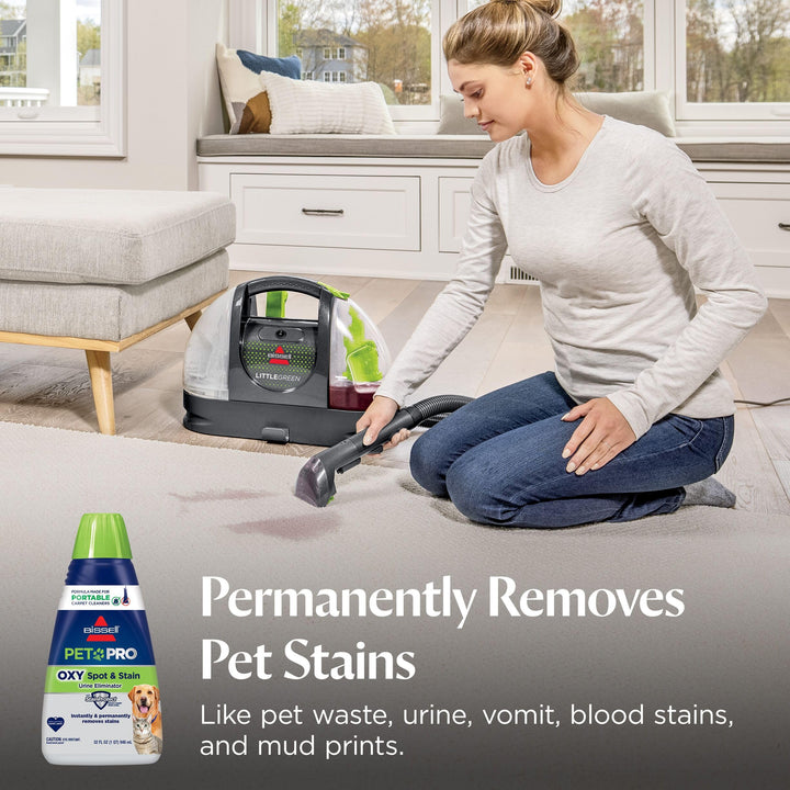 Bissell PET PRO OXY Spot &amp; Stain Formula for Portable Carpet Cleaners, 32 oz., 2034