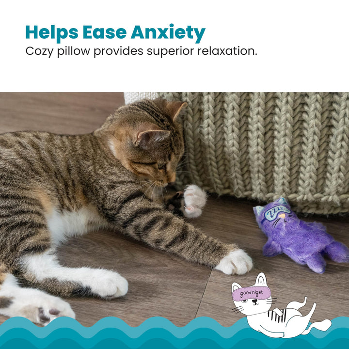 Catstages Purr Pillow Cat Toy – Plush Cat Toy with Touch-Activated Purr for Calming Cats &amp; Kittens