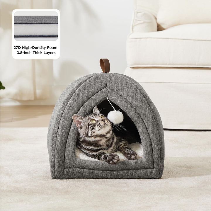 Bedsure 2in1 Cat Beds for Indoor Cats Cave for Kitten with Washable Pillow