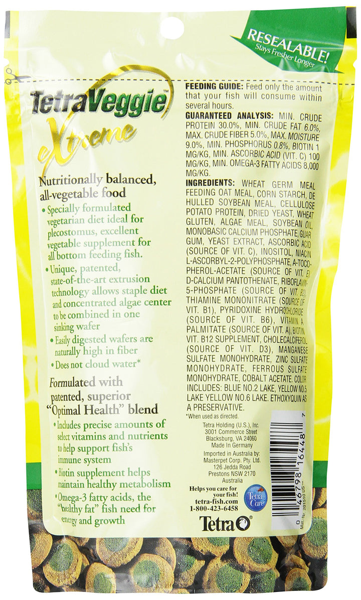 Tetra PRO PlecoWafers, Nutritionally Balanced Vegetarian Fish Food for Bottom Feeders, Concentrated Algae Center5.29 Ounces (Pack of 2)