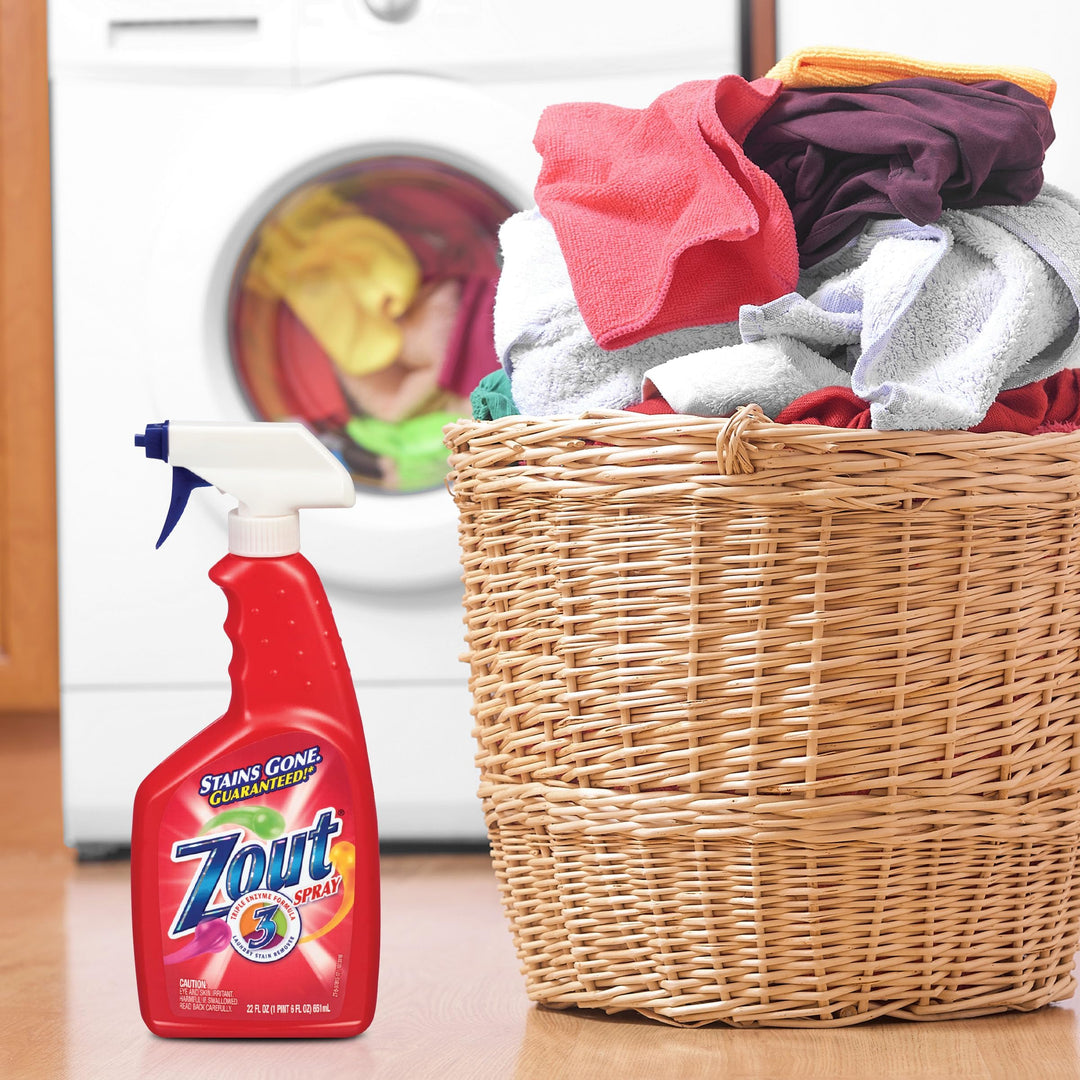 Zout Triple Enzyme Formula Laundry Stain Remover Spray, 22 Ounce - Pack of 6