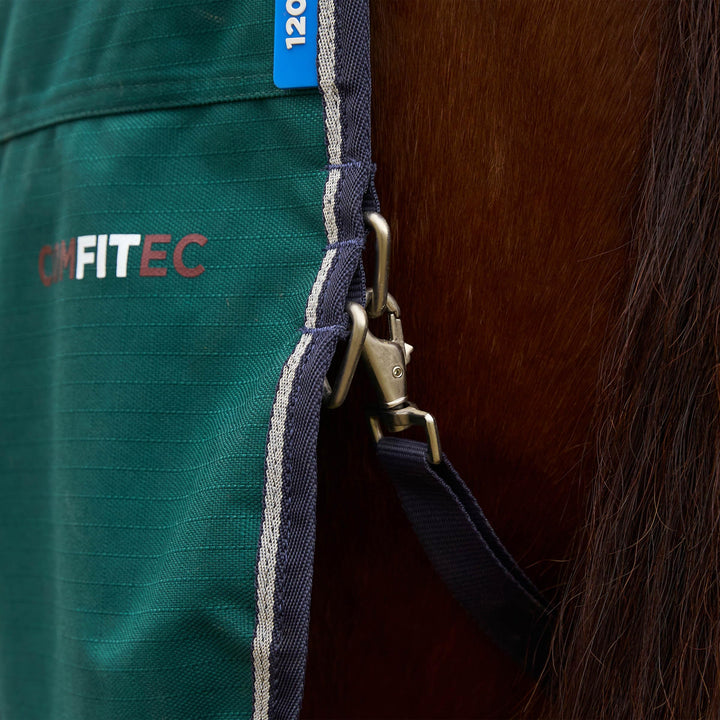 WeatherBeeta ComFiTec Plus Dynamic Turnout Detach-A-Neck 220g, Forest Green/Navy, 78"