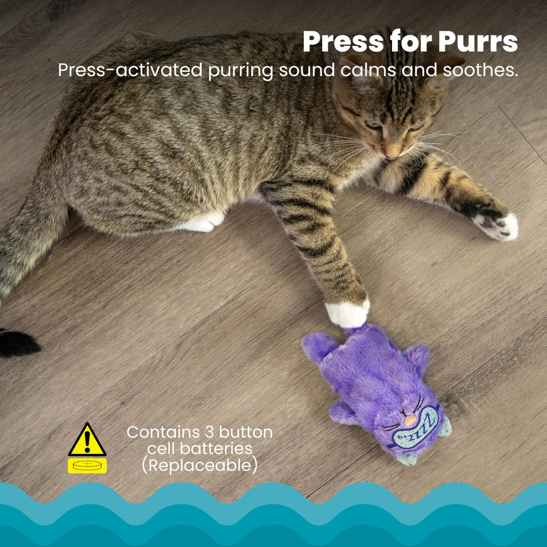 Catstages Purr Pillow Cat Toy – Plush Cat Toy with Touch-Activated Purr for Calming Cats &amp; Kittens
