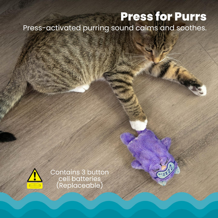 Catstages Purr Pillow Cat Toy – Plush Cat Toy with Touch-Activated Purr for Calming Cats &amp; Kittens