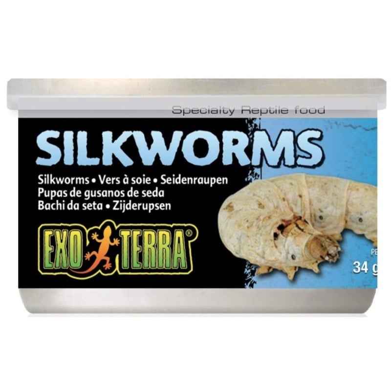 Exo Terra Canned Silkworms Specialty Reptile Food - 1.2 oz-