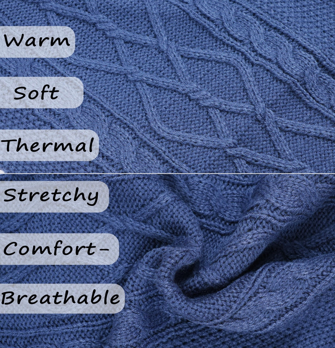Dog Sweaters for Small Dogs XS Dog Sweater Winter Dog Clothes Boy Chihuahua Yorkie Sweater Warm Pet Clothes Knitted Solid Puppy Sweater Cat Sweater Doggy Turtleneck for Cold Weather (Blue, X-Small)