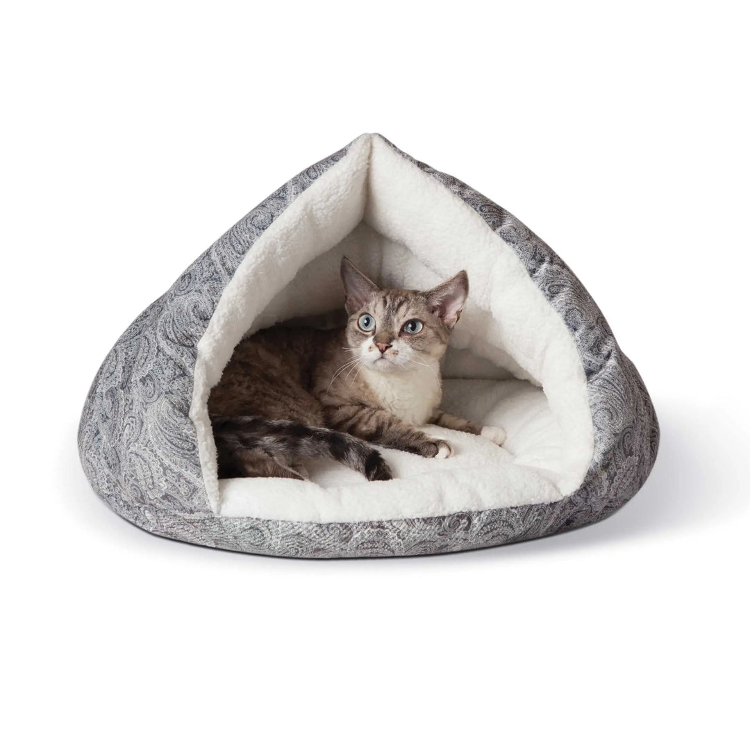 K&H Pet Products Self-Warming Kitty Hut Gray 19″ x 18″ x 18″-