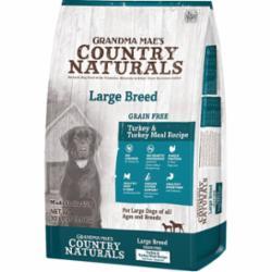 Grandma Mae's Country Naturals Grain Free L.I.D. Large Breed Dry Dog Food Turkey 18ea/14 oz
