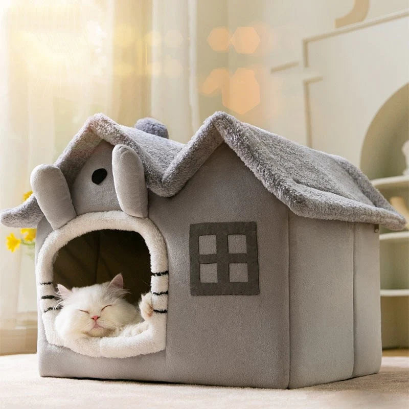 Removable Roof Plush Pet House-