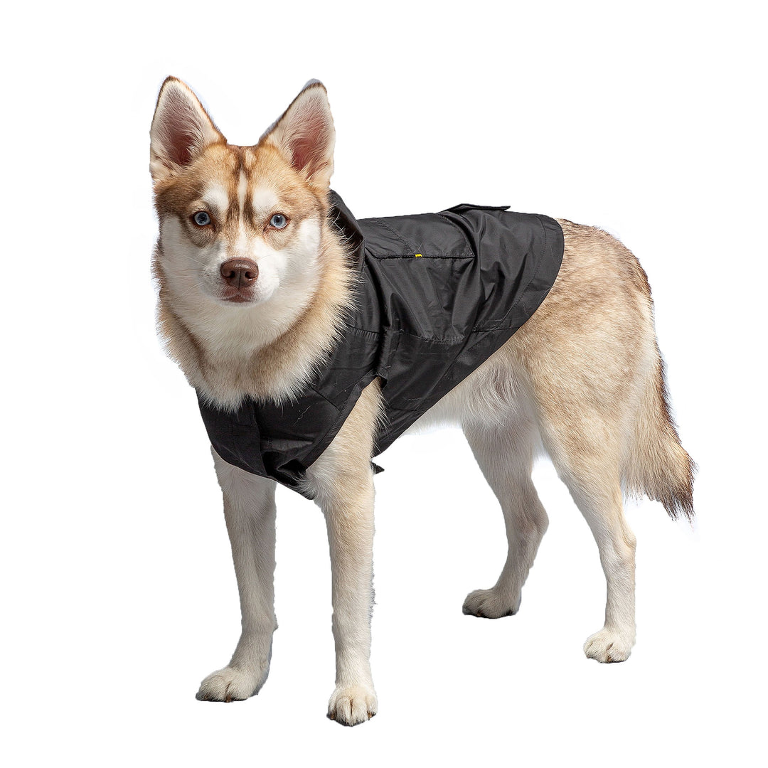 US Army Packable Dog Raincoat - Black-