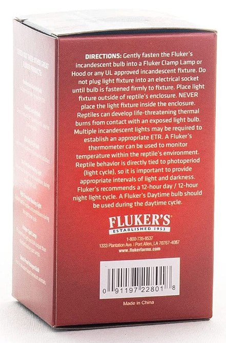 Flukers Red Heat Incandescent Bulb - 60 Watt-
