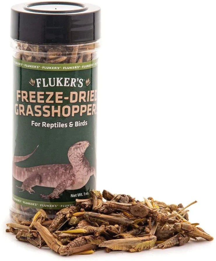 Flukers Freeze-Dried Grasshoppers for Reptiles and Birds - 1 lb-