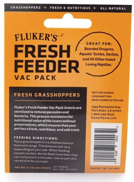 Flukers Grasshopper Fresh Feeder Vac Pack - 0.7 oz-