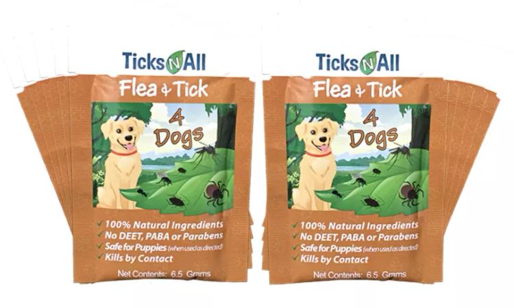 All Natural Flea and Tick Wipes 4-Dogs (10 count.)-10 COUNT-1-