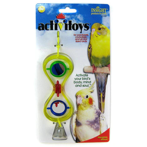 JW Pet Insight Hour Glass Mirror Bird Toy-1 count-