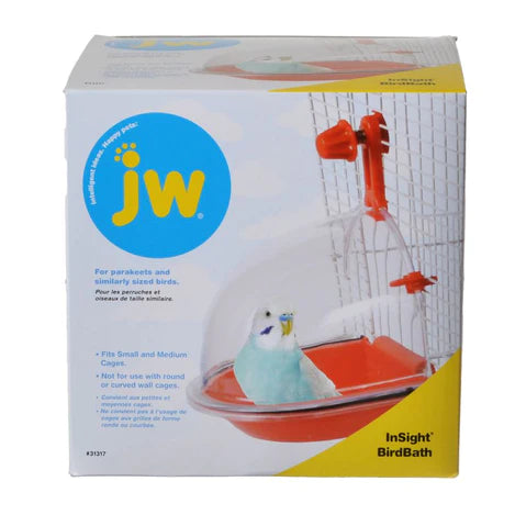 JW Pet Insight Bird Bath for Parakeets and Similar Sized Birds for Small and Medium Cages-1 count-