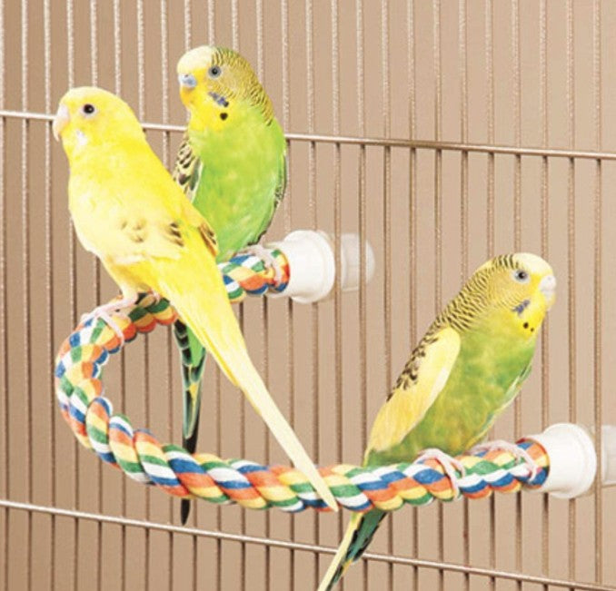 JW Pet Flexible Multi-Color Comfy Rope Perch 14in. - Medium 1 count-