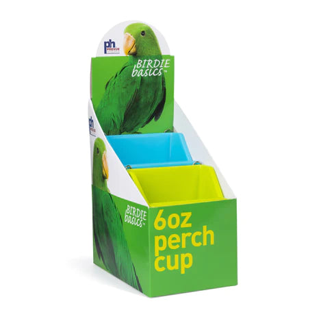 Prevue Birdie Basics 6 oz Perch Cup for Birds-12 count-