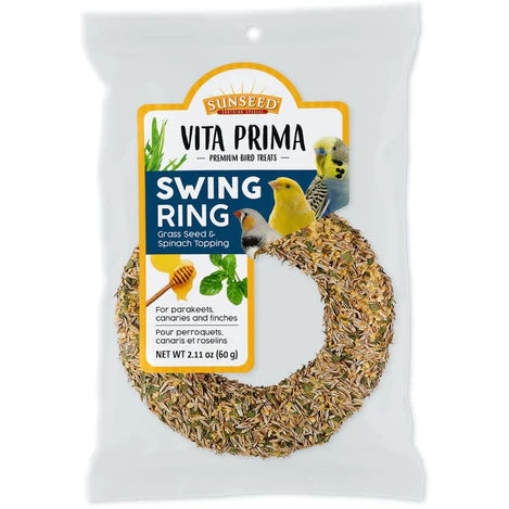 Vitakraft Vita Prima Sunseed Swing Ring Grass and Spinach Bird Treat