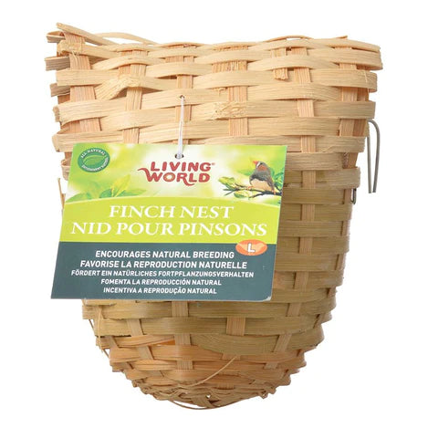 Living World Finch Nest Encourages Natural Breeding for Birds-Large - 1 count-