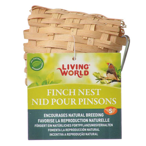 Living World Finch Nest Encourages Natural Breeding for Birds-Small - 1 count-