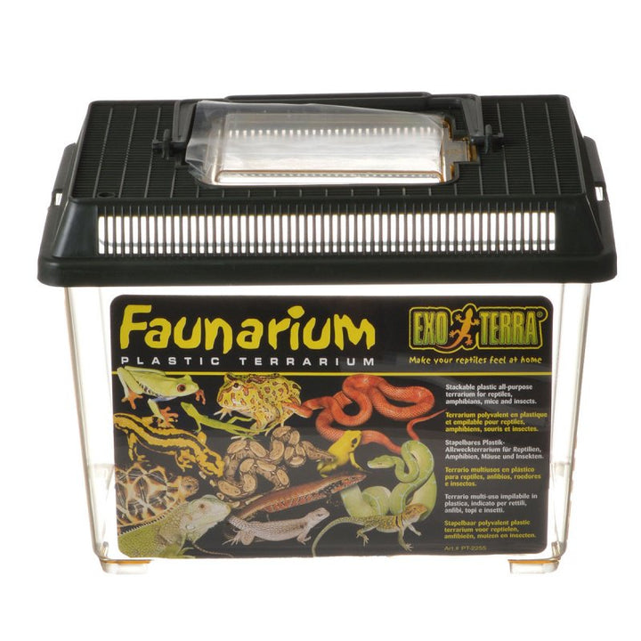 Exo-Terra Faunarium Plastic Terrarium - Small - (9"L x 6"W x 6.5"H)