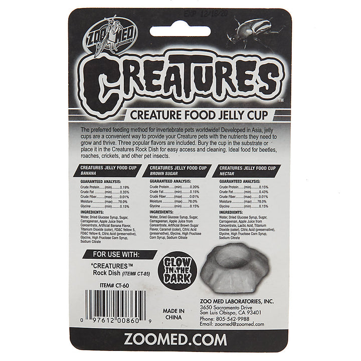 Zoo Med Creatures Creature Food Jelly Cup - 3 Pack - (0.56 oz/16 g Each)