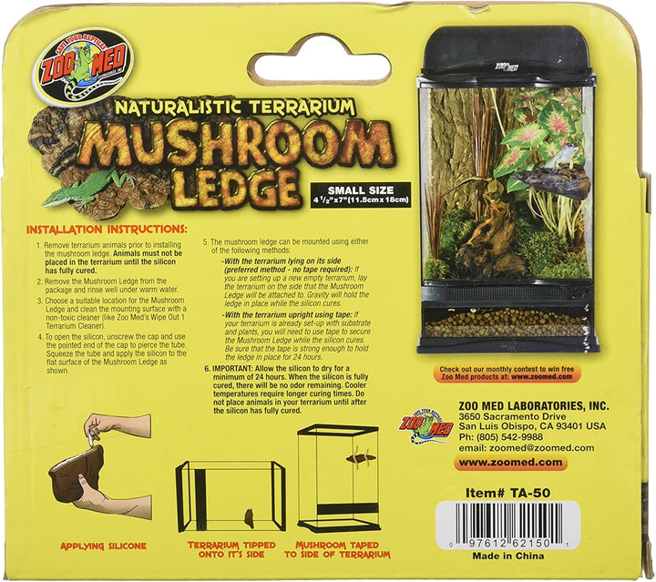 Zoo Med Naturalistic Terrarium Mushroom Ledge - Small (7" Long x 4.5" Wide)