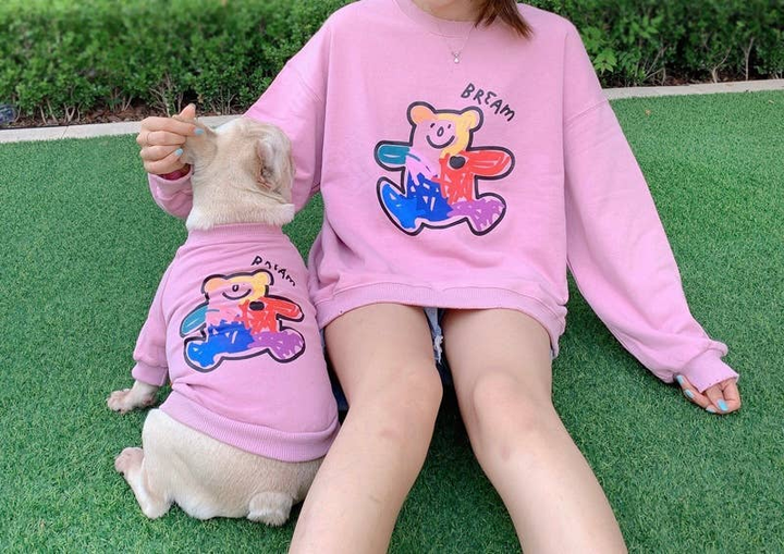 Teddy Bear - Matching Pet and Owner Clothing Set-Pink-SMALL-1
